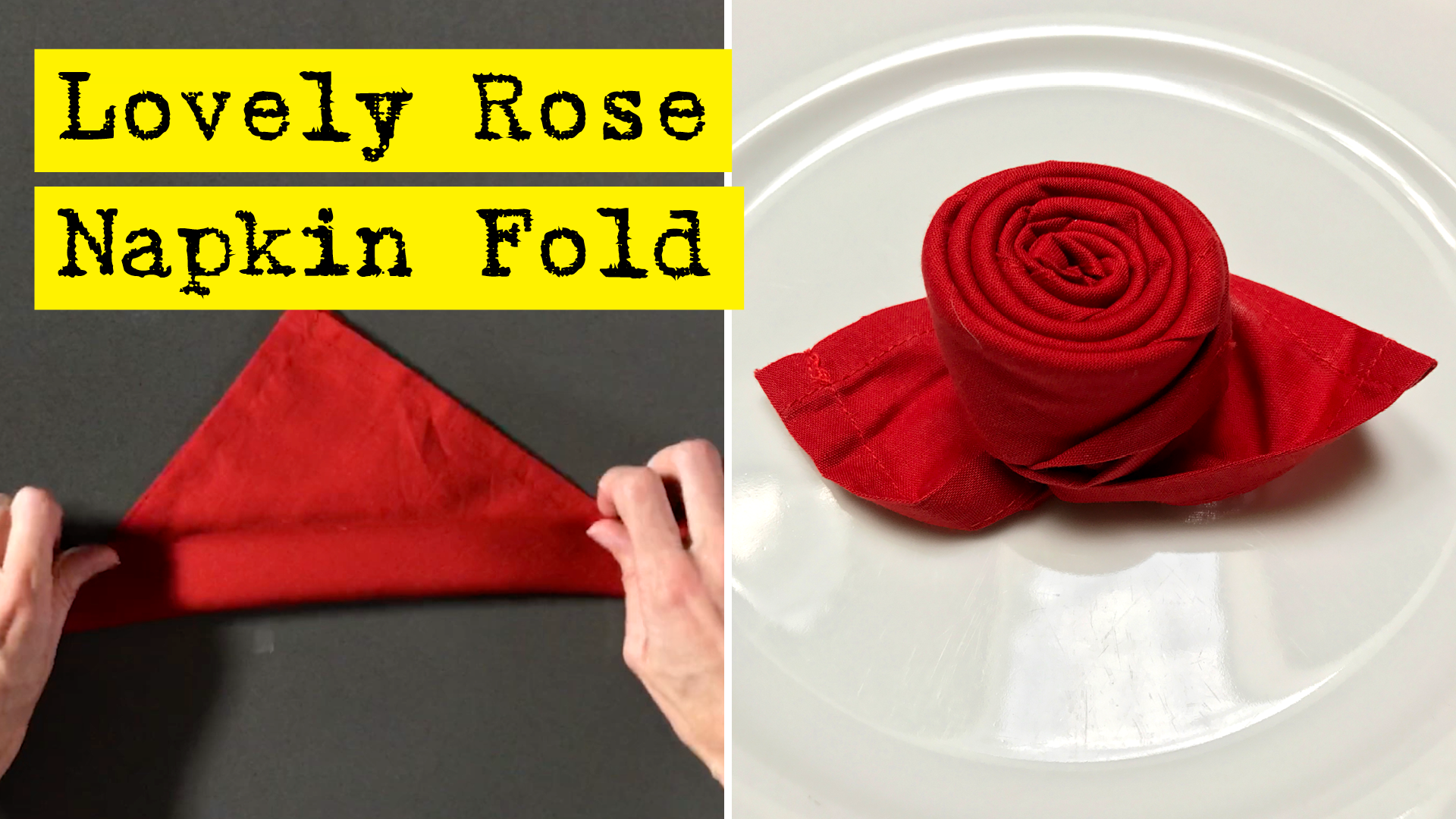 Simple Lovely Rose Napkin Fold by DIY Presto!