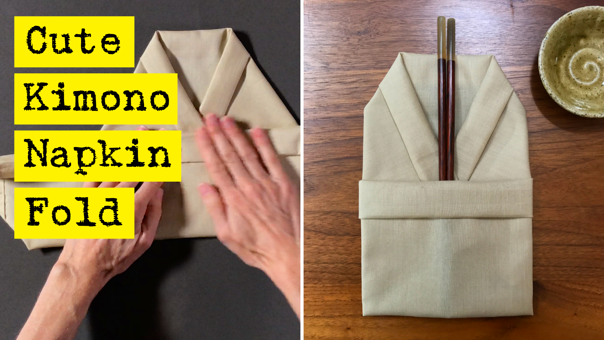 Easy Cute Kimono Napkin Fold by DIY Presto!