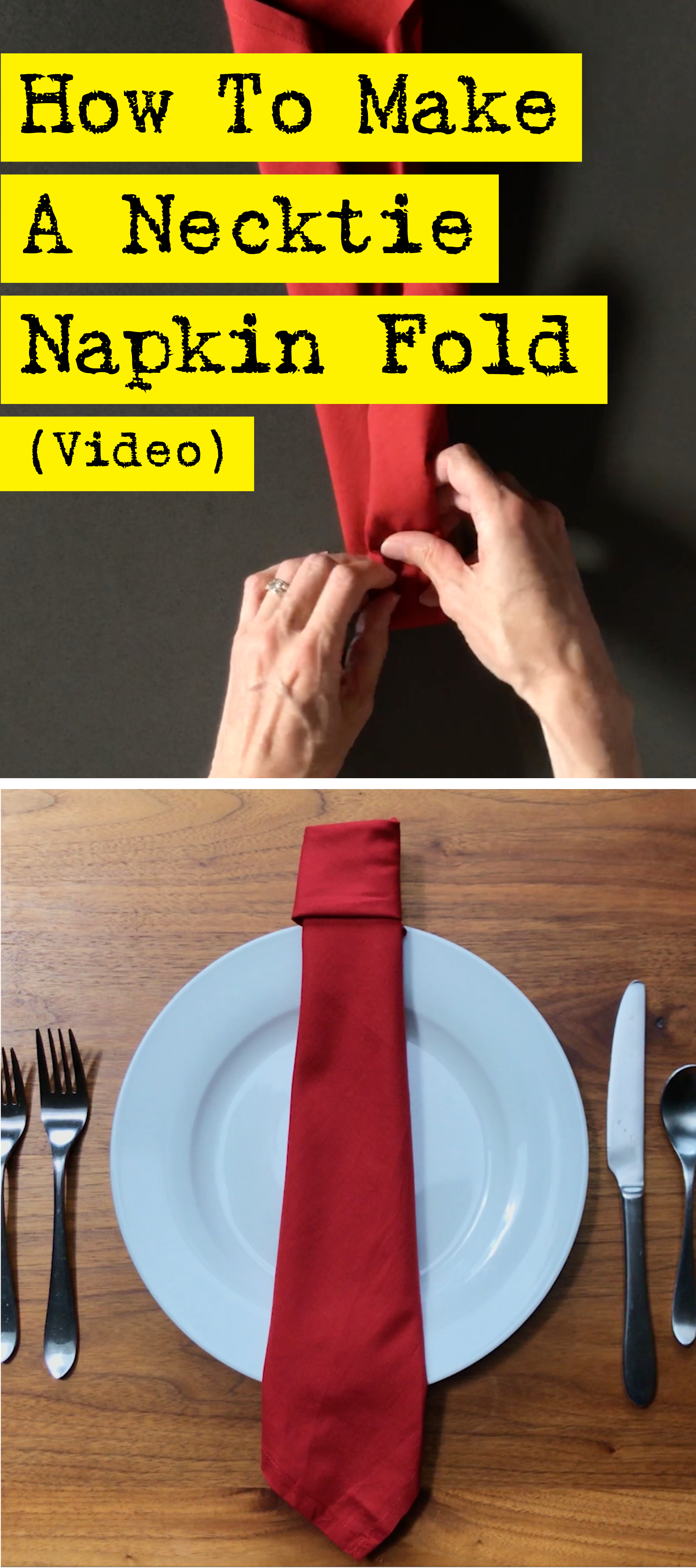 How To Make A Necktie Napkin Fold - Video by DIY Presto!