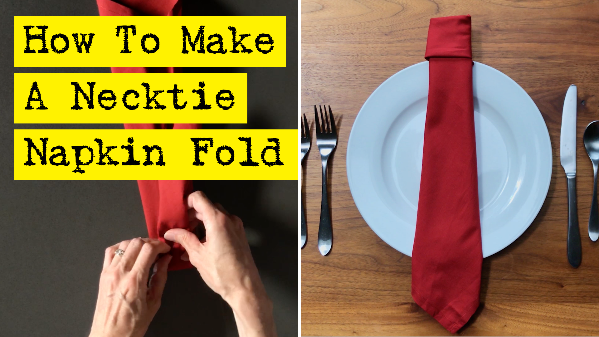How To Make A Necktie Napkin Fold by DIY Presto!
